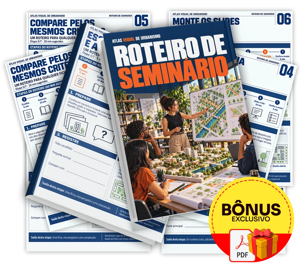 Mockup do bônus: Roteiro de Seminário